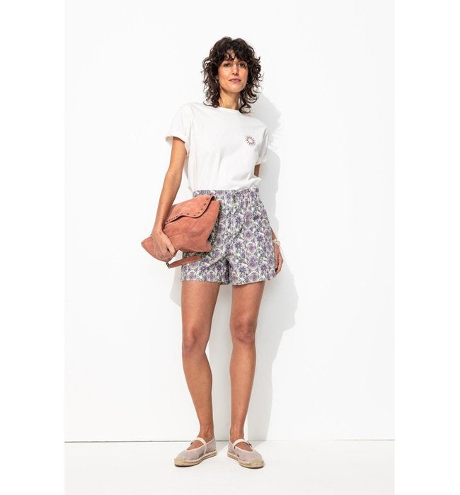 Short en Toile Imprimée Femme - Multicolore Imprime