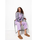 Combinaison Salopette en Jean - Violet Uni Colore