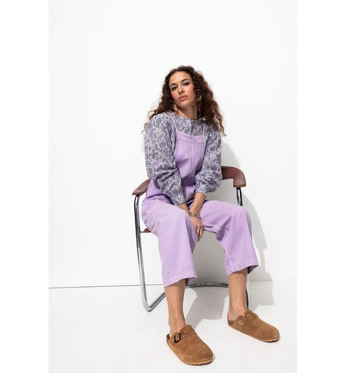 Combinaison Salopette en Jean - Violet Uni Colore