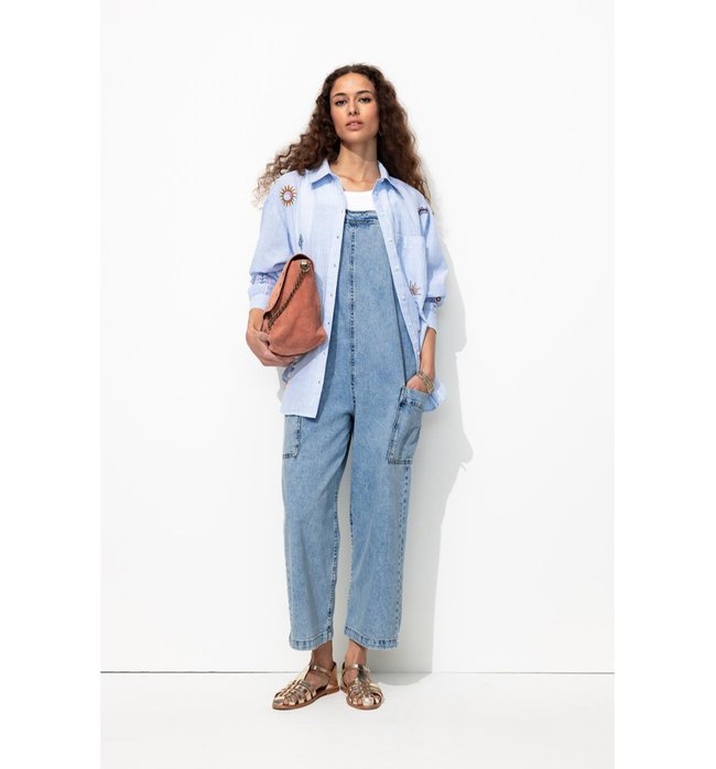 Combinaison Salopette en Jean - Jeans Uni Clair