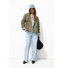 Veste Trench Femme - Kaki Uni Fonce