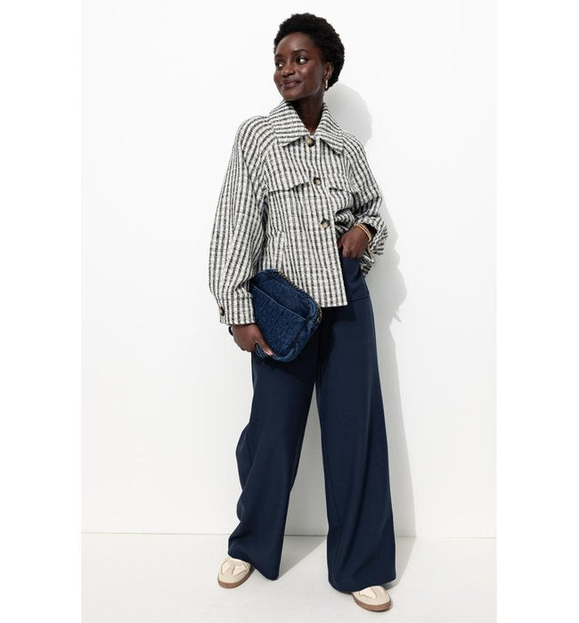 Veste Tweedée Boutonnée Femme - Multicolore Imprime