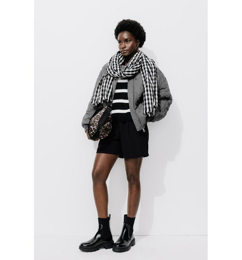 Bomber en Lyocell Matelassé - Gris Uni Fonce