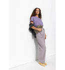 T-shirt Coeur Femme - Violet Uni Colore