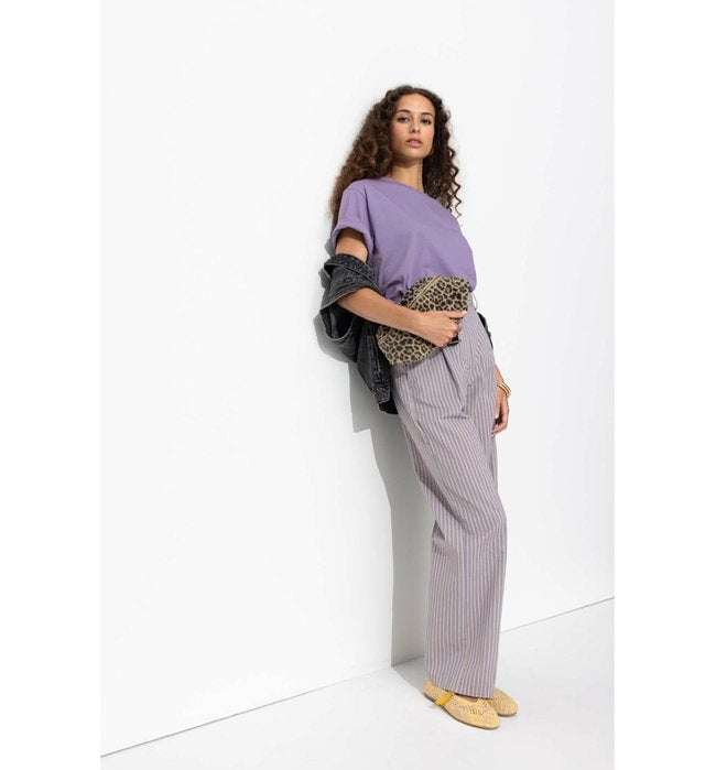 T-shirt Coeur Femme - Violet Uni Colore