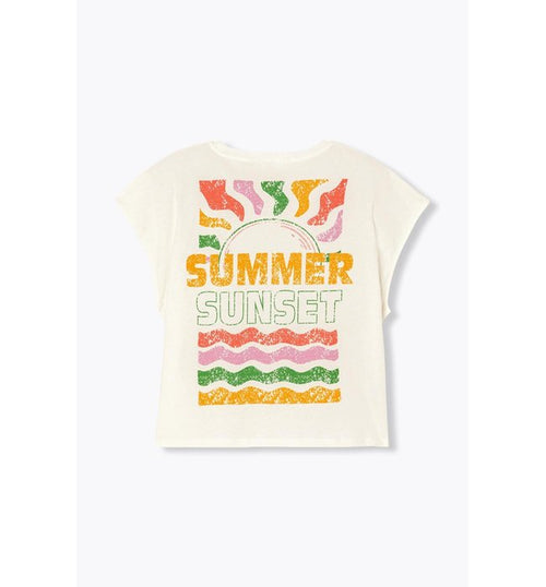 T-shirt Motif Devant et Dos - Naturel Imprime