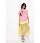 T-shirt à Message Femme - Rose Imprime