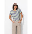 T-shirt Rayé Femme - Naturel Raye