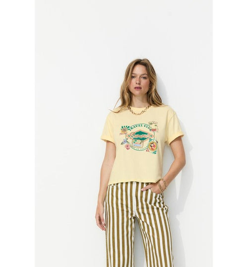 T-shirt à Motif Placé Femme - Multicolore Imprime