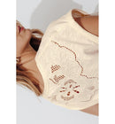 T-shirt Détail Brodé Dos - Blanc Uni Clair