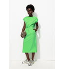 Sweat Manches Courtes Femme - Vert Uni Colore