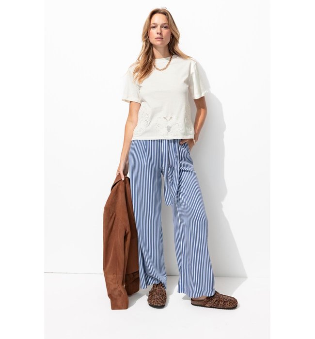 T-shirt Col Rond Femme - Naturel Uni Clair