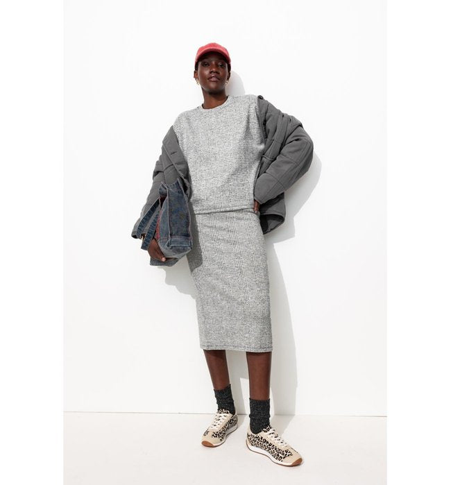 Sweat Oversize à Carreaux - Noir Carreaux