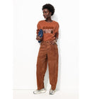 Sweat-shirt Oversize Femme - Marron Imprime