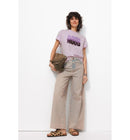 T-shirt à Message Femme - Multicolore Imprime