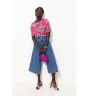T-shirt Perlé Laura Gulshani - Rose Imprime