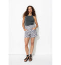 Camiseta de tirantes de canalé para mujer, color liso, gris oscuro