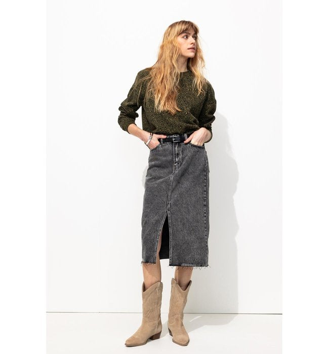 Sweat-shirt Léopard Femme - Kaki Uni Fonce