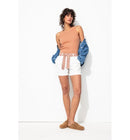 Débardeur Marcel Côtelé Femme - Rose Uni Colore