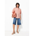 Chemise Rayée Oversize Femme - Rose Raye