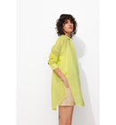 Chemise Légère Oversize Femme - Jaune Uni Colore