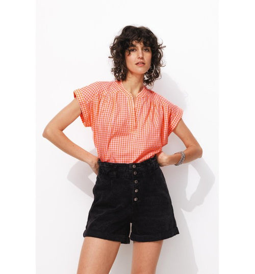 Blouse à Carreaux Vichy Femme - Multicolore Carreaux
