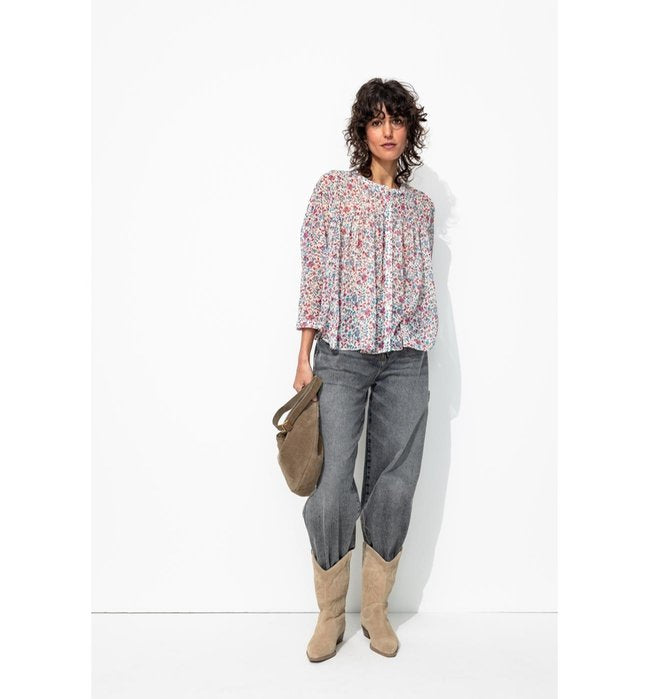 Chemise Oversize en Voile - Naturel Imprime