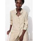 Longue Chemise Femme - Naturel Uni Clair