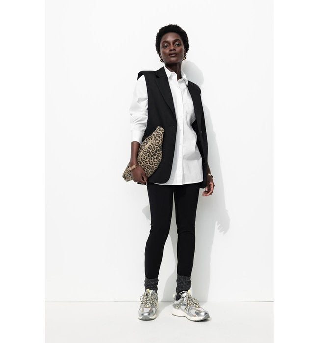 Chemise Brodée dans le Dos - Blanc Uni Clair