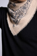 Echarpe Bandana Couronne Apache - Beige Noir - Mixte