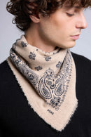 Echarpe Bandana Couronne Apache - Beige Noir - Mixte