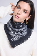 Echarpe Bandana Couronne Apache - Noir Blanc - Mixte
