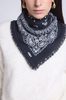 Echarpe Bandana Couronne Apache - Noir Blanc - Mixte