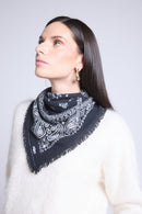Echarpe Bandana Couronne Apache - Noir Blanc - Mixte