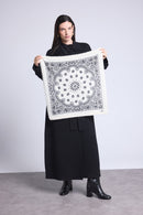 Echarpe Bandana Couronne Apache - Blanc Noir - Mixte