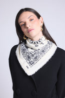 Echarpe Bandana Couronne Apache - Blanc Noir - Mixte