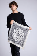 Echarpe Bandana Couronne Apache - Blanc Noir - Mixte
