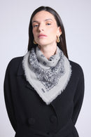 Echarpe Bandana Couronne Apache - Gris Blanc Noir - Mixte
