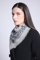 Echarpe Bandana Couronne Apache - Gris Blanc Noir - Mixte