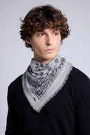 Echarpe Bandana Couronne Apache - Gris Blanc Noir - Mixte
