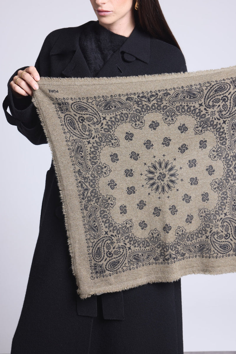 Echarpe Bandana Couronne Apache - Vert Khaki Noir - Mixte