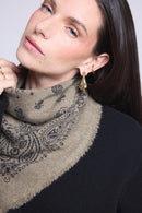 Echarpe Bandana Couronne Apache - Vert Khaki Noir - Mixte