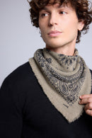 Echarpe Bandana Couronne Apache - Vert Khaki Noir - Mixte
