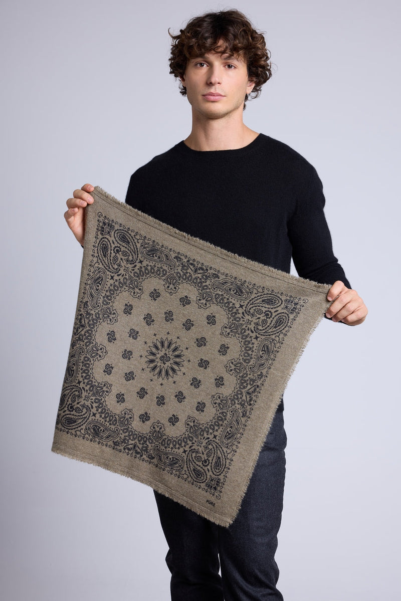 Echarpe Bandana Couronne Apache - Vert Khaki Noir - Mixte