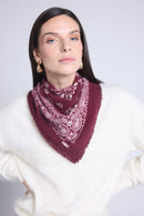 Echarpe Bandana Couronne Apache - Bordeau Blanc - Mixte