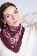 Echarpe Bandana Couronne Apache - Bordeau Blanc - Mixte