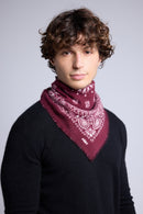 Echarpe Bandana Couronne Apache - Bordeau Blanc - Mixte