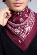 Echarpe Bandana Couronne Apache - Bordeau Blanc - Mixte