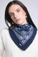 Echarpe Bandana Couronne Apache - Bleu Marine Blanc - Mixte