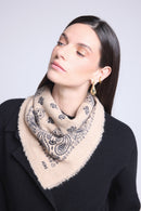 Echarpe Bandana Couronne Apache - Beige Noir - Mixte